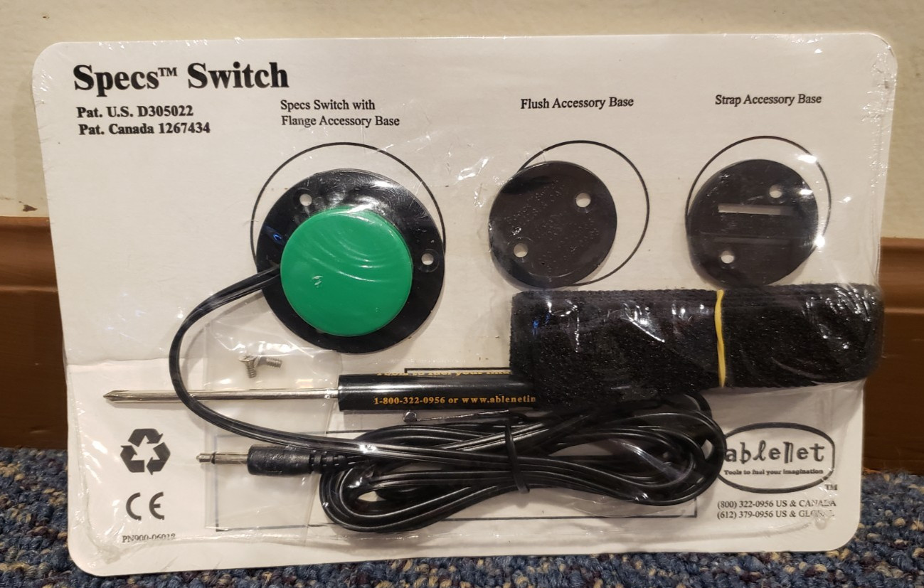 AbleNet Inc Specs Switch Green Button Switch Setup for Wheelchairs