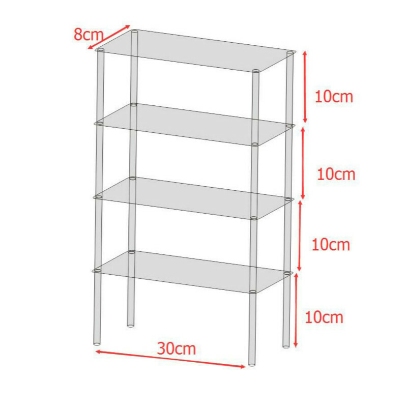 Acrylic Display Shelf Clear Product Stand Model Removable Transparent New