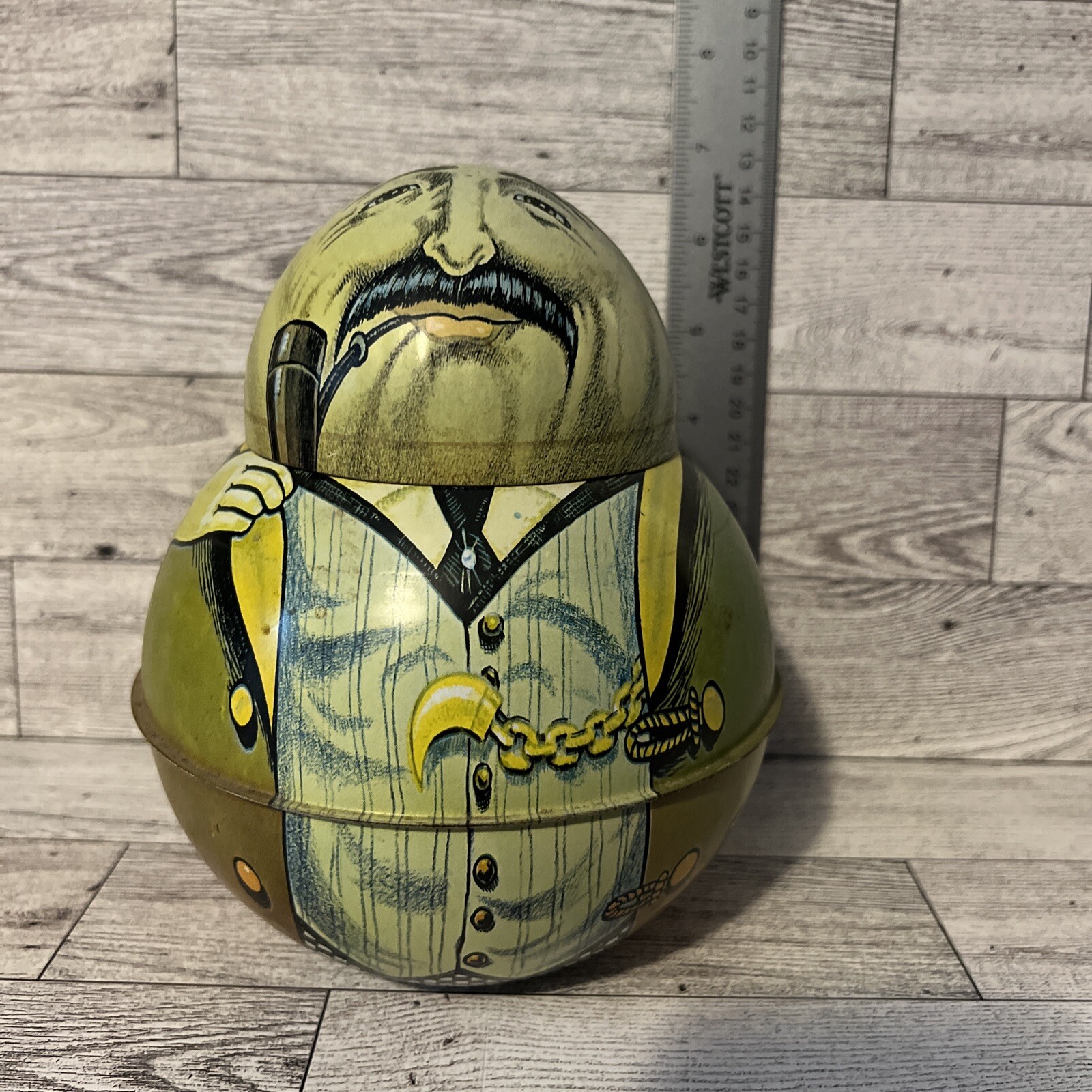 BUSINESSMAN is a replica of an antique container manufactored in USA circa 1912