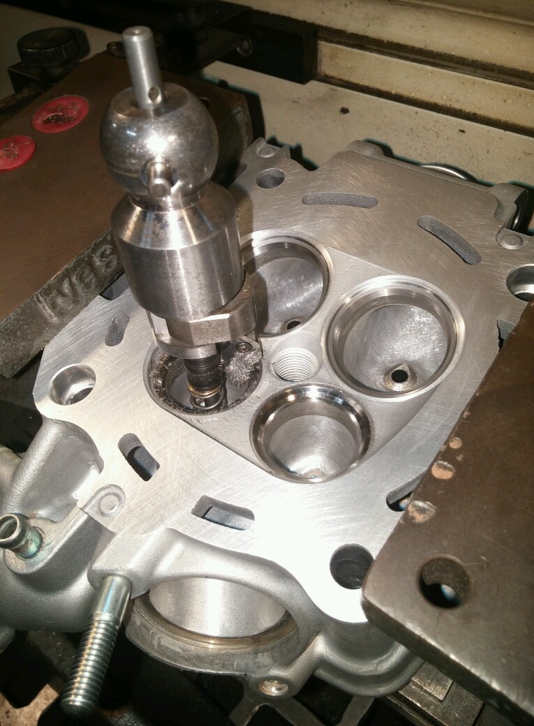 Honda TRX450R TRX450ER Cylinder Head Rebuild Valve Seat Cut trx 450 r er