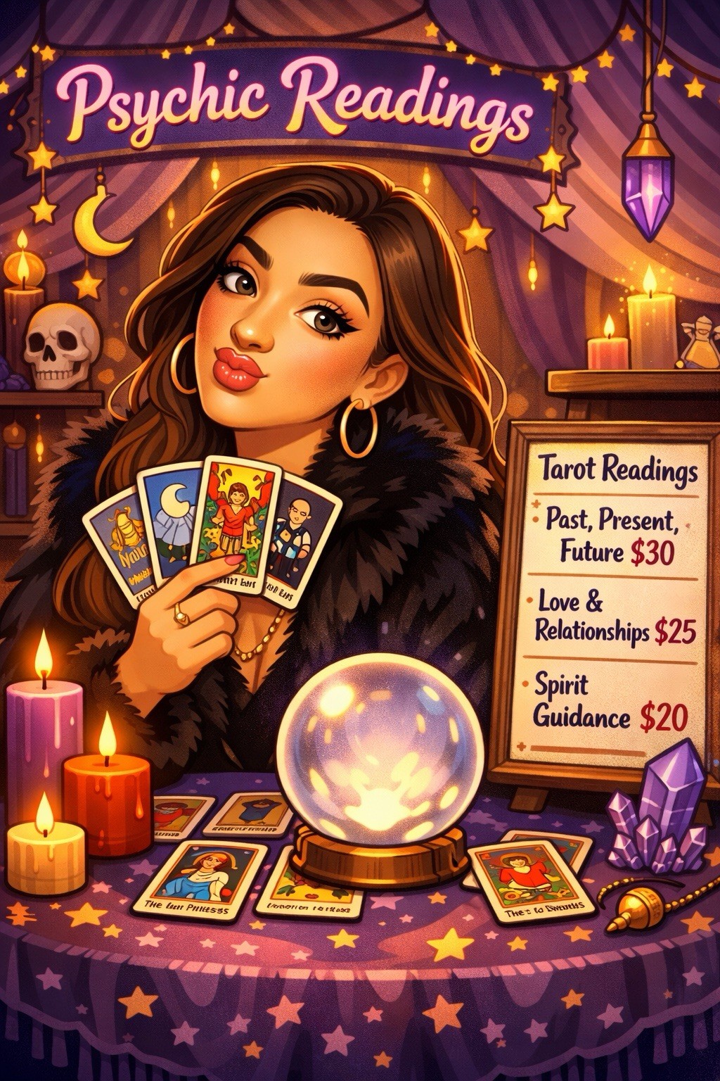Psychic & Tarot Readings: Love, Relationships, one free question