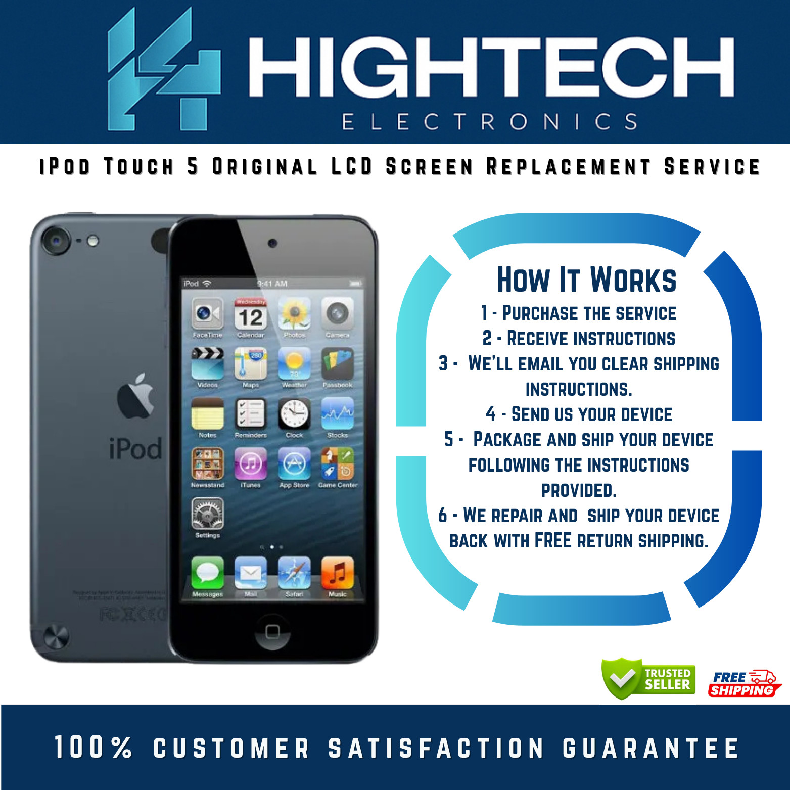 iPod Touch 5 5th 5G Original LCD Screen Replacement Service Repair
