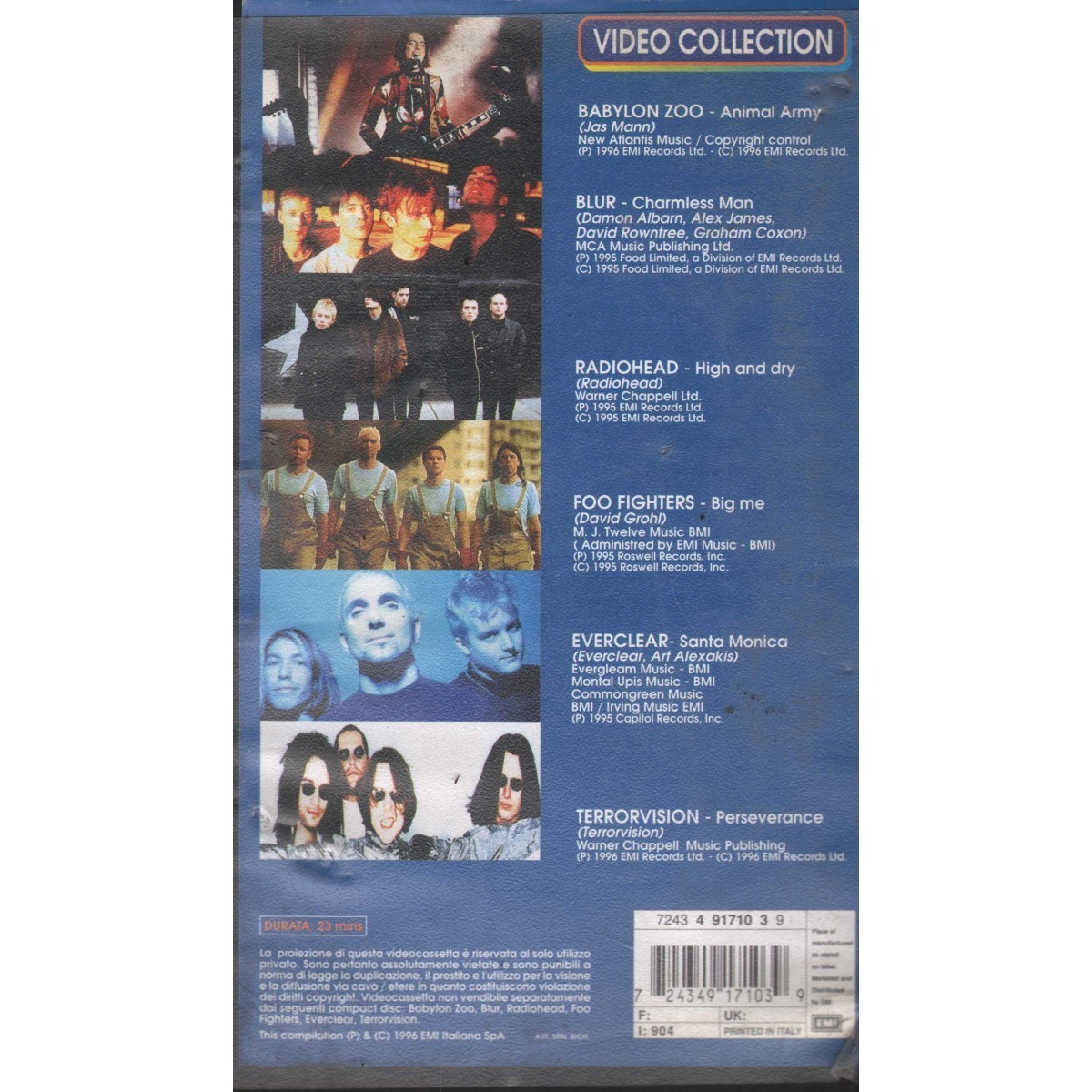 Various VHS 6 Groups Not to be Missed Emi Video – 49171039 New