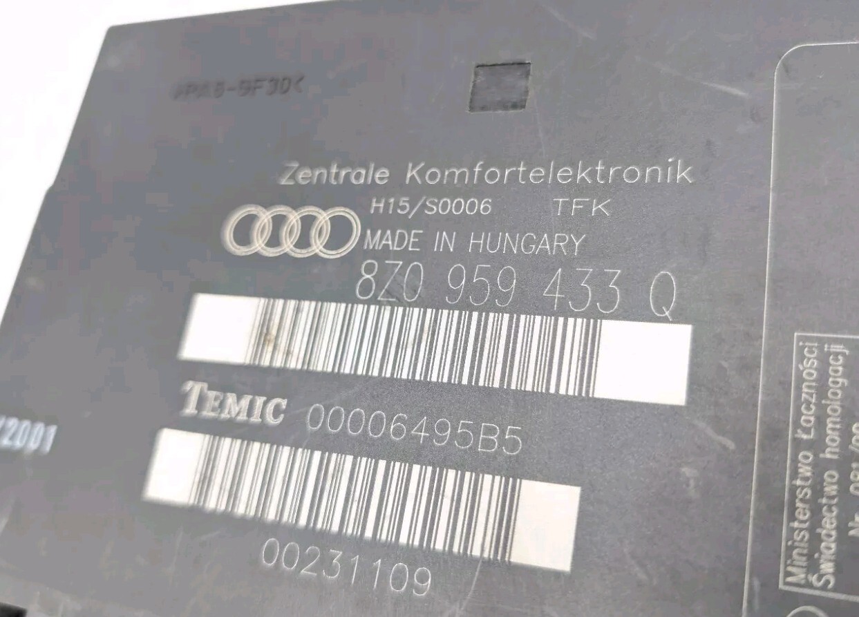 Comfort control unit Audi A2 8Z0959433Q 00006495B4