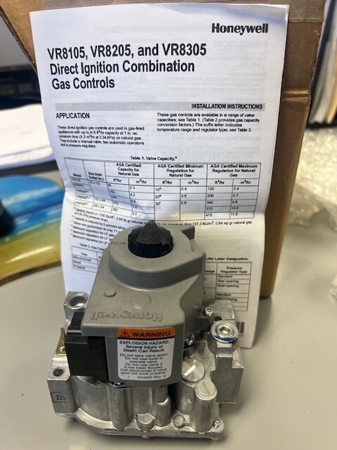 Part# 01-1000V9-00154 Valve, Gas (1-Stage) for Baxter H0300G Series