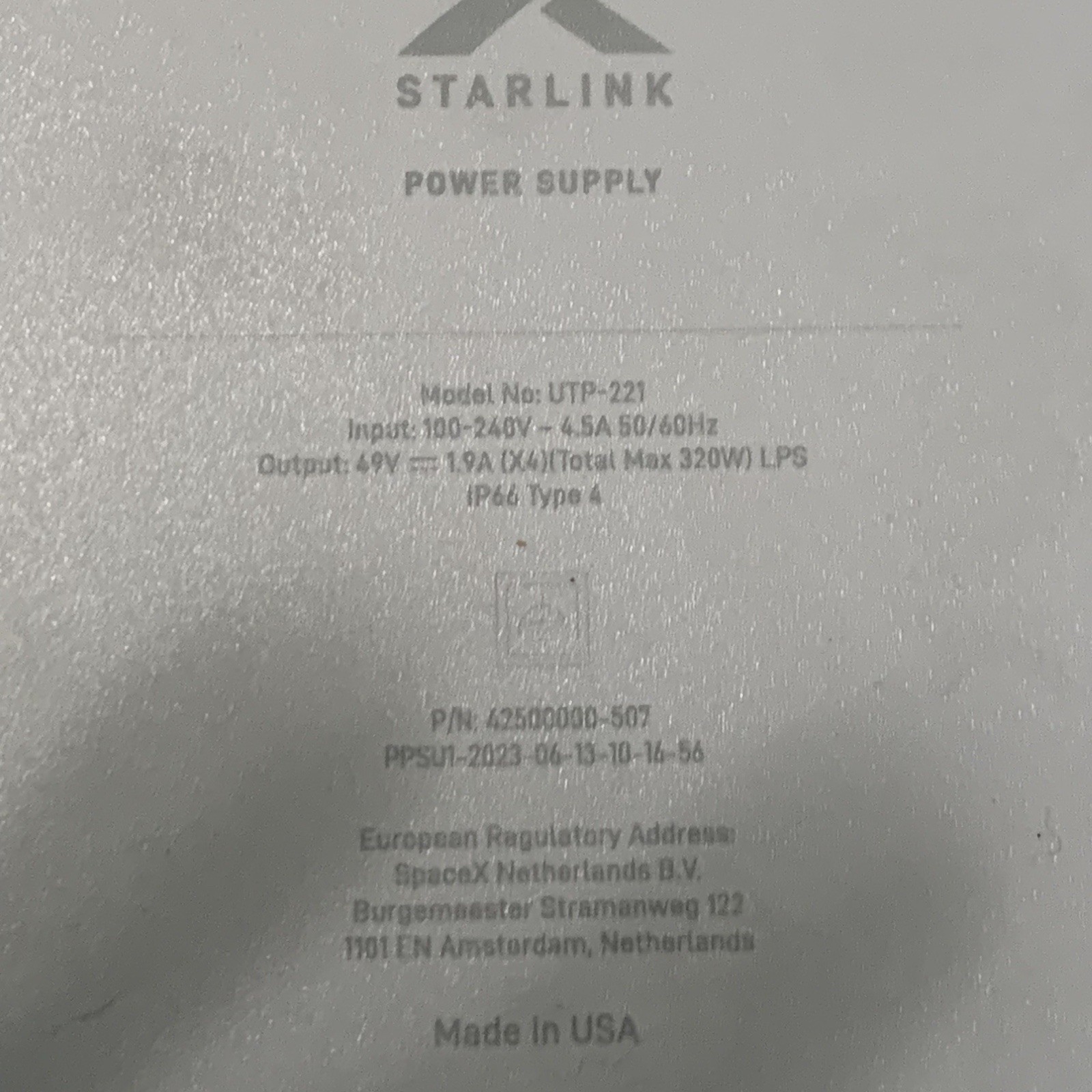Starlink Satellite V2 Dish Kit UTA-212 Router UTR-211 UTP-221 Power Supply WORKS