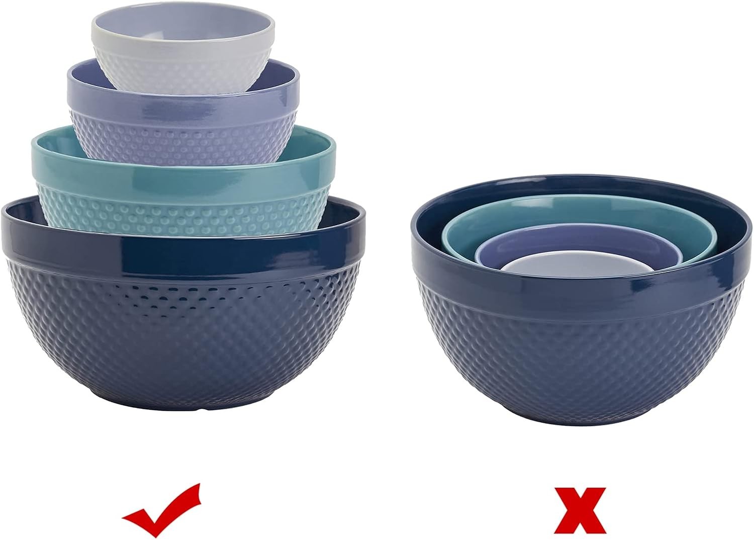 4Pcs Display Stands for Pyrex Mixed Cinderella Bowls, Stacker Stacking Rings New