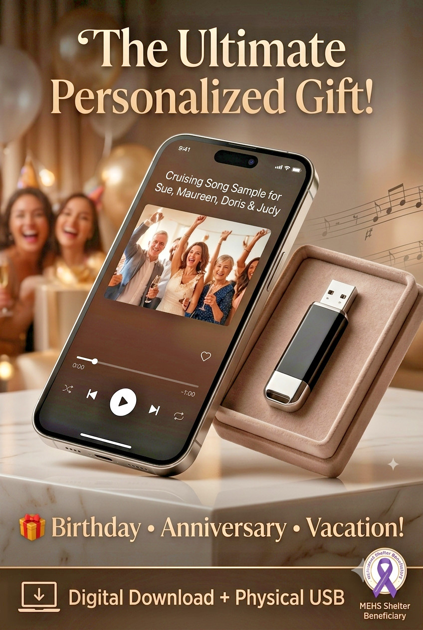 Personalized Custom Song Gift | Birthday Anniversary Cruise AI Music Video USB
