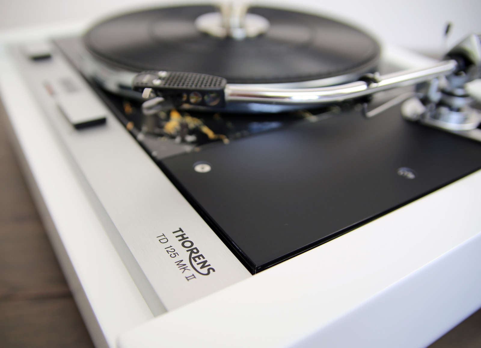 We restore your Thorens TD125 Turntable Black OD. white -marbled