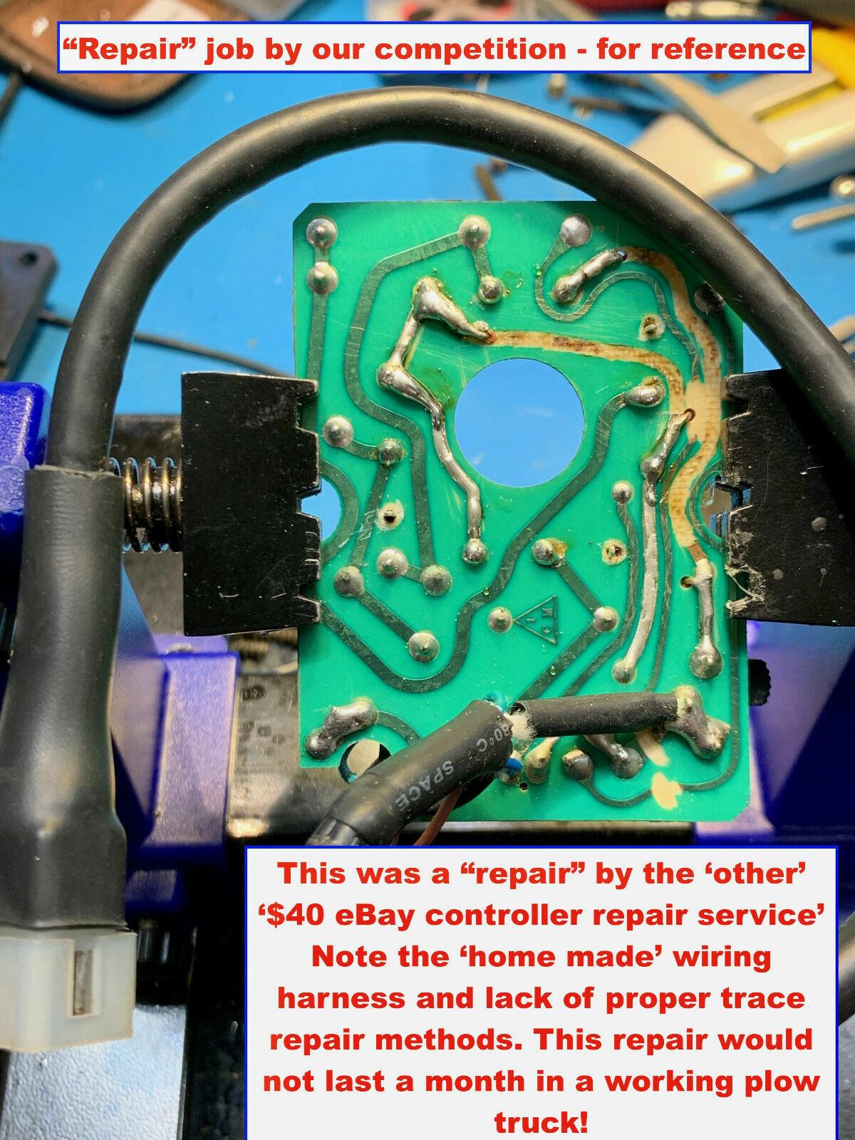 REPAIR EVALUATION REPORT JOYSTICK BOARD FISHER WESTERN SNOW PLOW 6PIN CONTROLLER