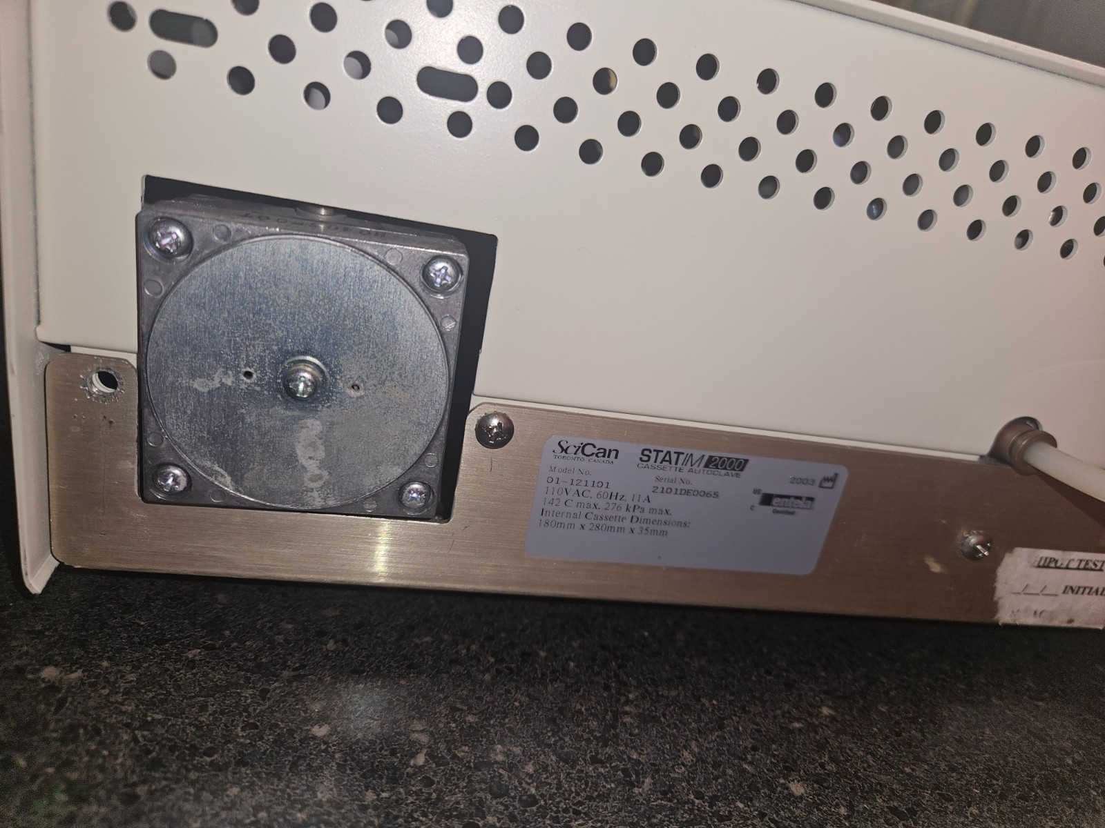 scican STATIM 2000 refurbished with cassette and waste bottle