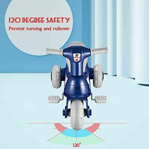 Toddler Electric Motorcycle Tricycle for Boys Girls 6V Rechargeable Battery