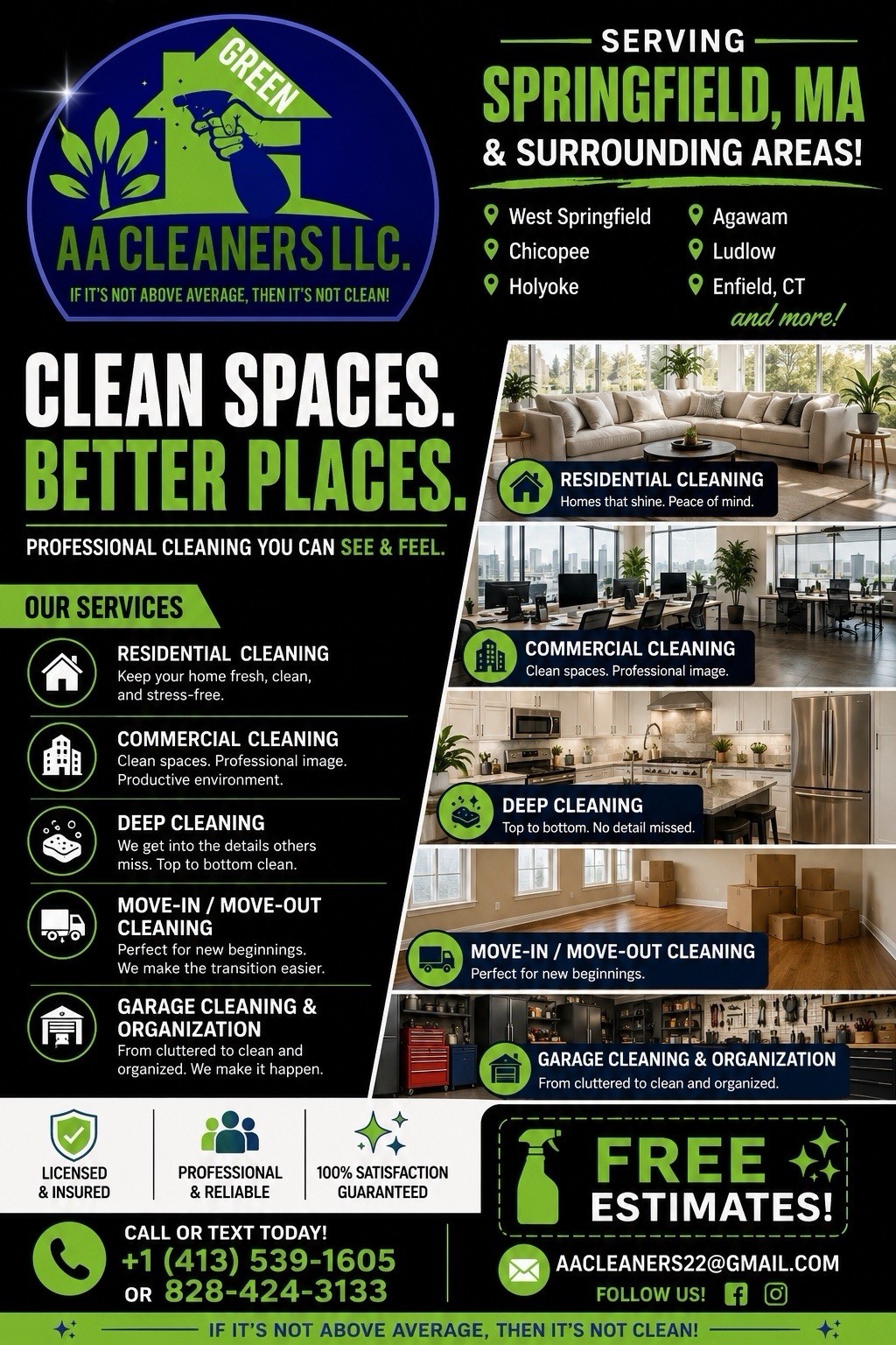 AA Cleaners LLC- Professional Cleaning Services. Cleanliness Without The Stress!