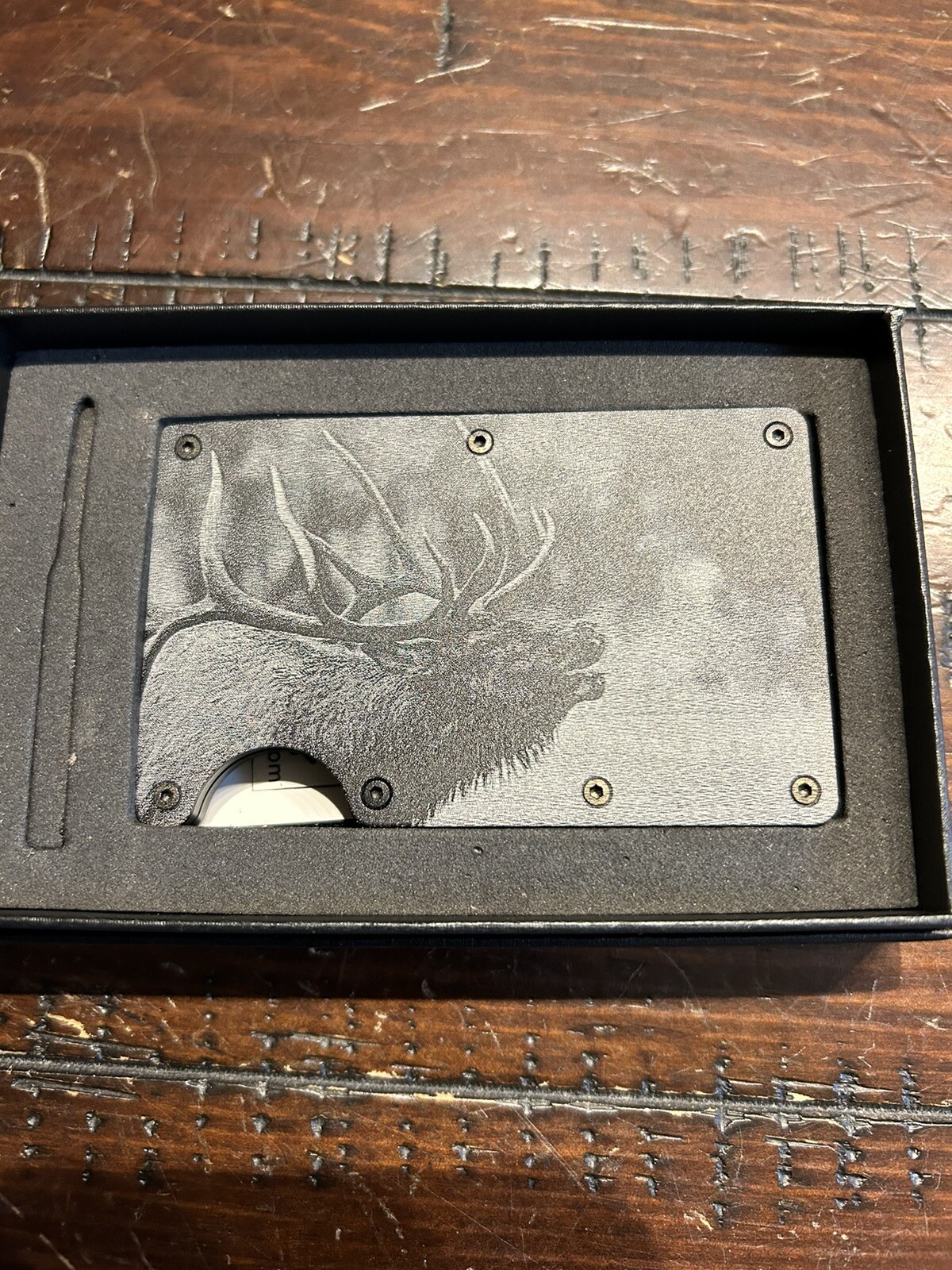 Custom Wildlife Aluminum RFID Blocking Wallet Proudly Engraved in the USA.
