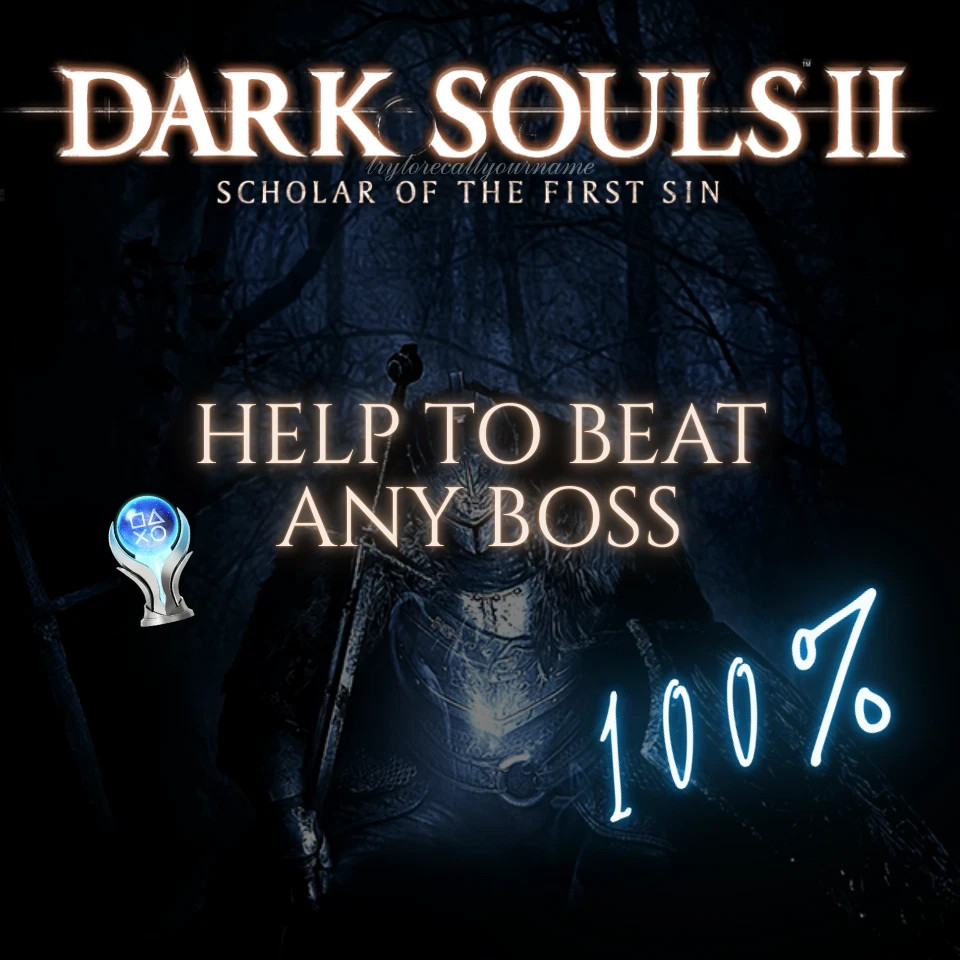 DARK SOULS 2 SOTFS HELP BEAT ANY BOSS PS4/PS5 Platinum Trophy Service FAST SAFE
