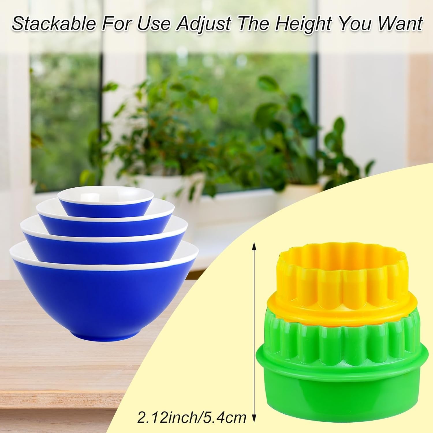 12 Pcs Display Stands for Pyrex Bowls Stacking Rings Cabinet Organizer Risers