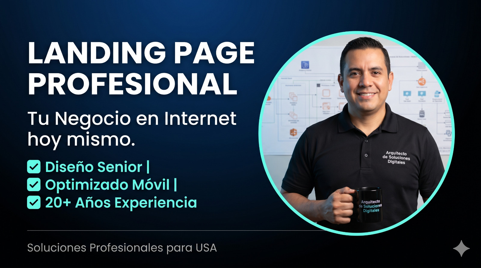 LANDING PAGE PROFESIONAL ESPAÑOL: Diseño Web para Negocios Hispanos USA